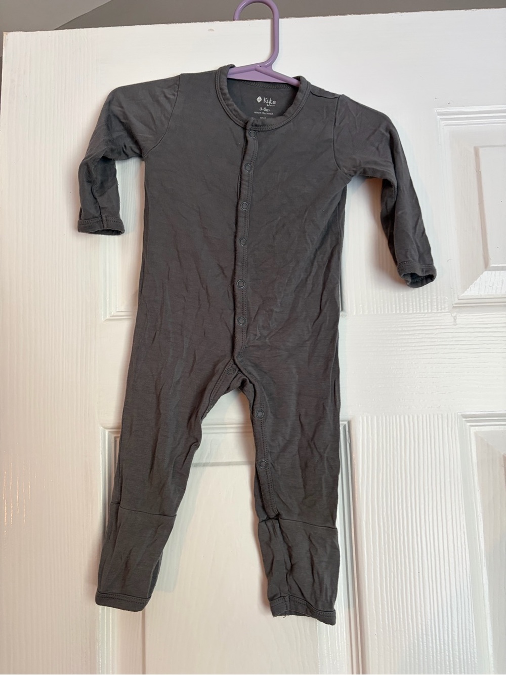 Kyte BABY Gray Baby One-Piece Snap Romper